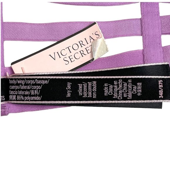 Victoria's Secret Very Sexy Unlined Balconette Strappy Harness Bra NWT - Picture 12 of 15